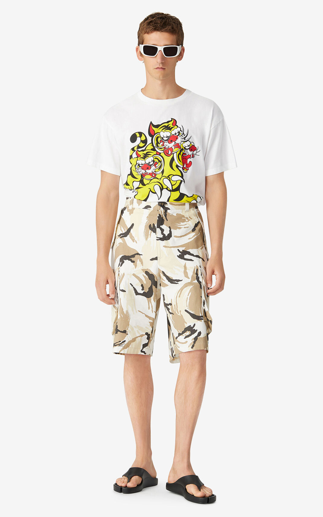 Kenzo Tropic Camo cargo Shorts Herr | 27540-KYHW